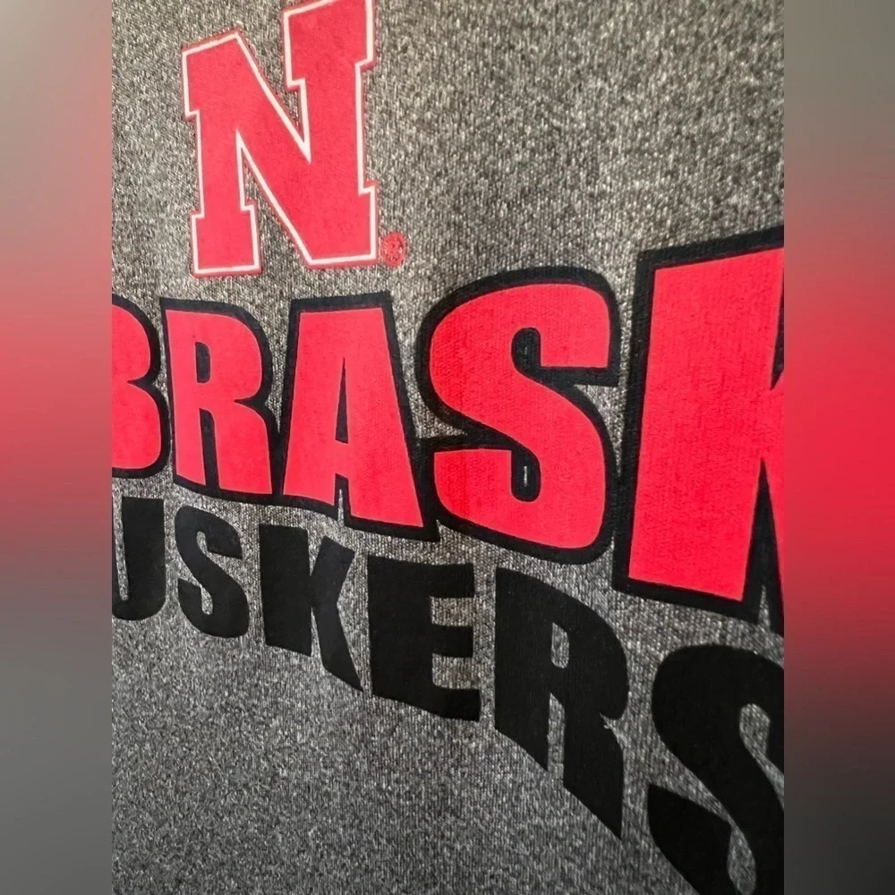 209. Nebraska Cornhuskers Charcoal All-American Dri Fit material Long Sleeve Tee - Picture 2 of 5